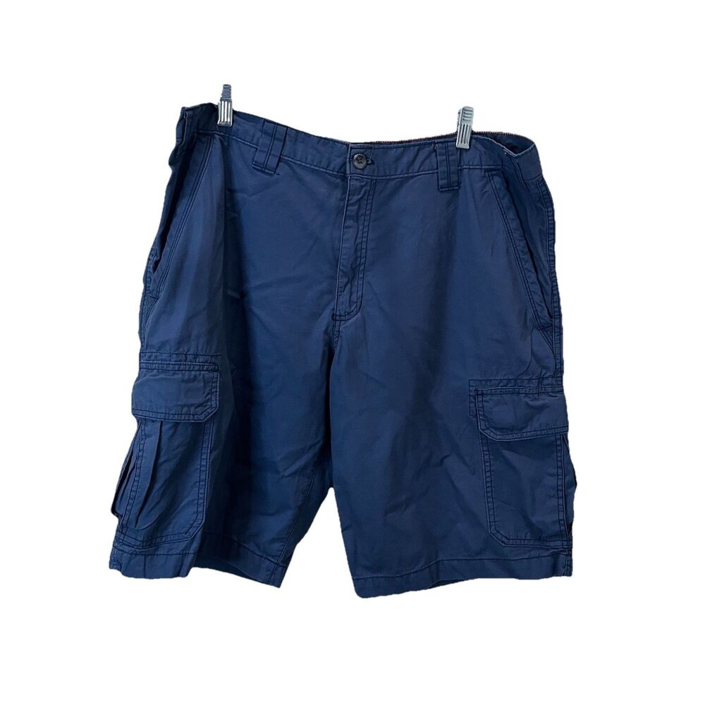 Eddie Bauer Cargo Shorts Mens 38 Blue Gorpcore Stretch Ripstop Hiking Outdoor